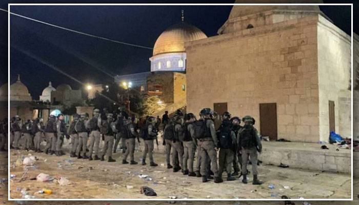 مسجد اقصیٰ میں اسرائیلی فورسز کے حملوں میں 170 فلسطینی زخمی