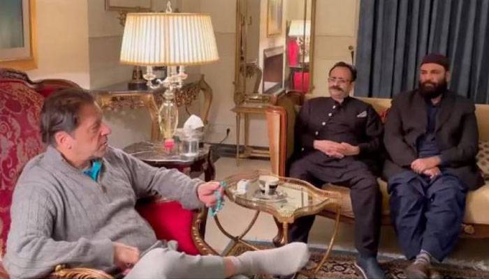  چیئرمین تحریک انصاف عمران خان سے وزیراعظم آزاد کشمیر کی ملاقات 