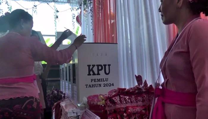 انڈونیشیاصدارتی انتخابات،ووٹروں کااستقبال چاکلیٹس سےکیاگیا