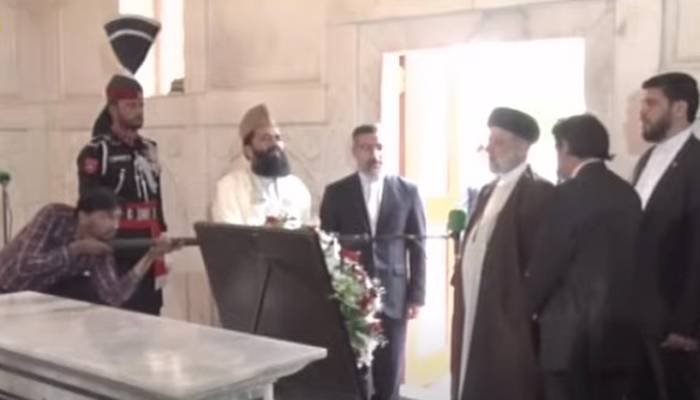 ایران کے صدر ابراہیم رئیسی کی مزار اقبال پر حاضری 